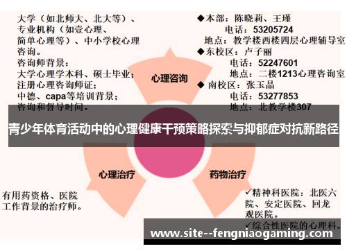 青少年体育活动中的心理健康干预策略探索与抑郁症对抗新路径